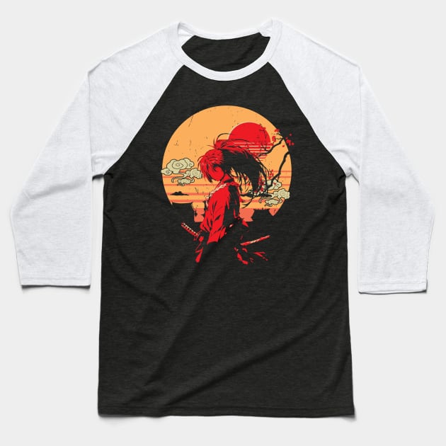 Kenshin Baseball T-Shirt by Cutedrawsave